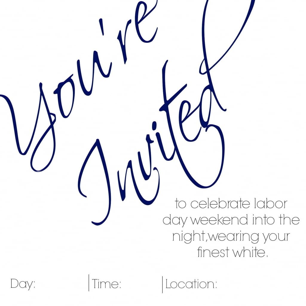 White Party Invitations â Fleeciness Info